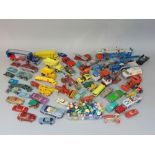 A collection of Victorian and later marbles, various sizes, together with a box of Die-cast toys and