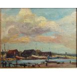 M McGreevy (20th century) - Walberswick, Suffolk, oil on board, 10 x 13 cm, signed verso and with