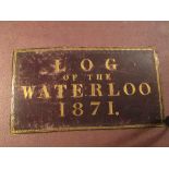 POLE Joanna of Tracy Park (Estate Nr Wick South Gloucester) - The Log of the Waterloo 1871 - A