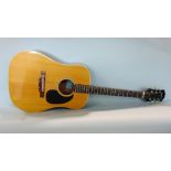 Good quality vintage Epiphone acoustic guitar, style 6730E and number 010316, hard cased