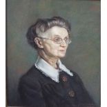 Sam Morse-Brown (British 1903-2001) - Bust length portrait of Margaret Large (nee Margaret O'