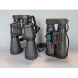 Two pairs of binoculars to include Celestron Skymaster 9x63 and pair of Monk Optic Navigator 7x50,