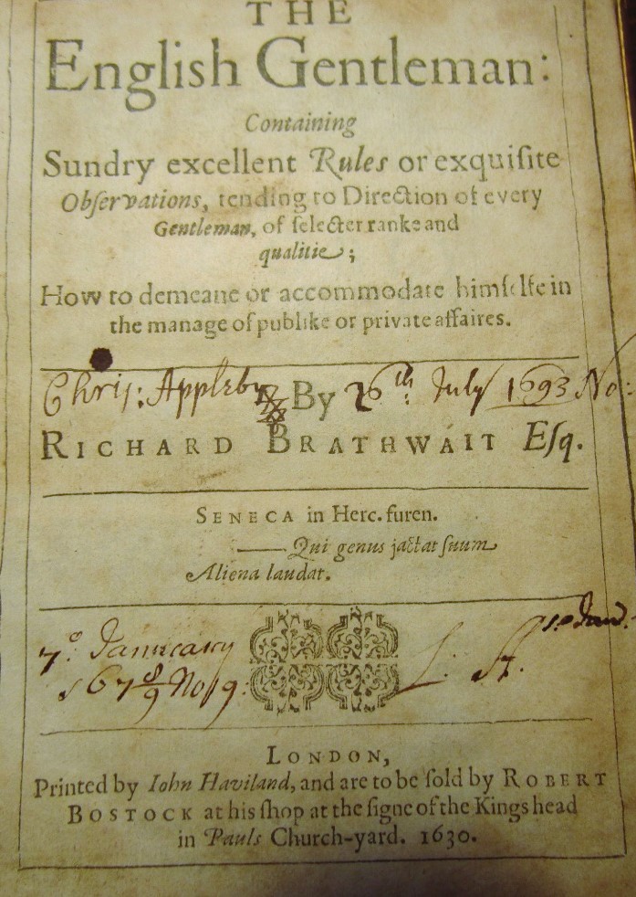 BRATHWAIT Richard - The English Gentleman Sundry Excellent Rules, etc, Printed by John Haviland sold - Image 7 of 10