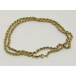 9ct rope twist necklace, 9.2g