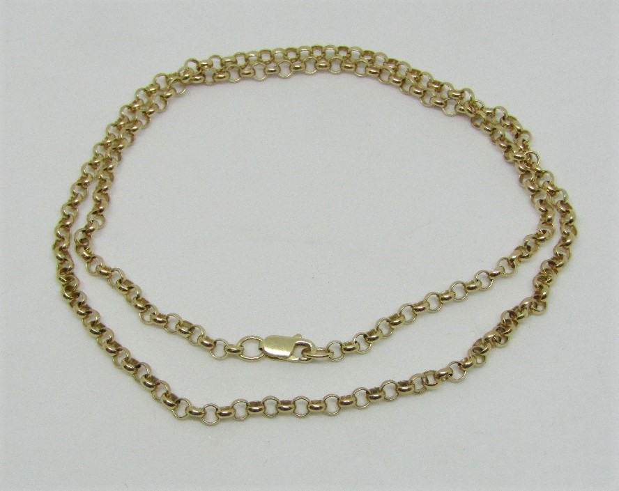 9ct belcher link necklace, 10.4g