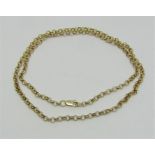 9ct belcher link necklace, 10.4g