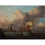 Attributed to Peter Monamy (British 1681-1749) The Royal Yacht alongside further vessels of the