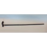 Malacca silver coloured Sunday type walking stick