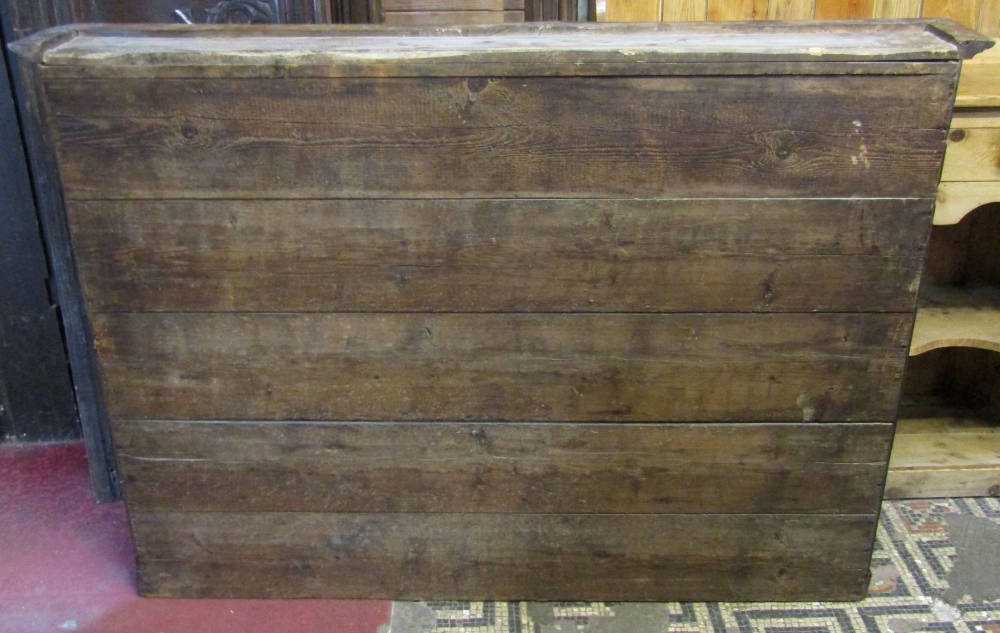 A 19th century French provincial fruitwood dresser plate rack, with three fixed open shelves with - Image 3 of 3