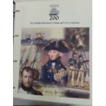 The Trafalgar bi-centenary Westminster Coin covers collection in an album