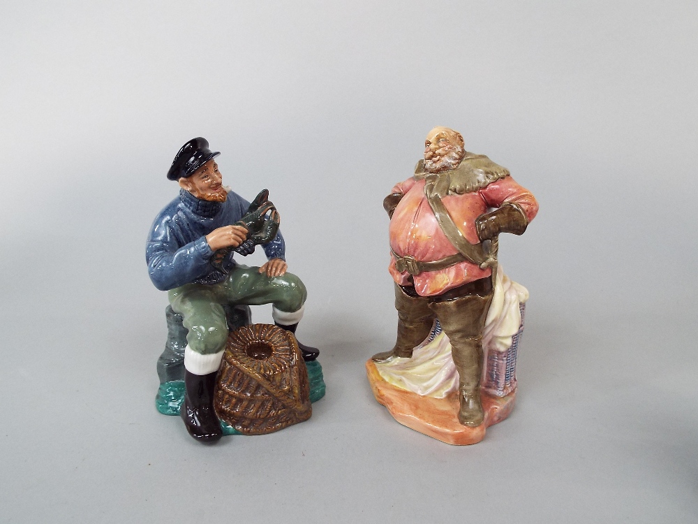 Four Royal Doulton figures comprising The Mask Seller HN2103, The Pied Piper HN2102, Falstaff HN2054 - Image 3 of 3