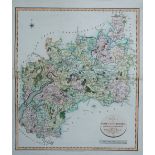 Three early 19th century county maps comprising Gloucestershire by J Cary and Gloucestershire and