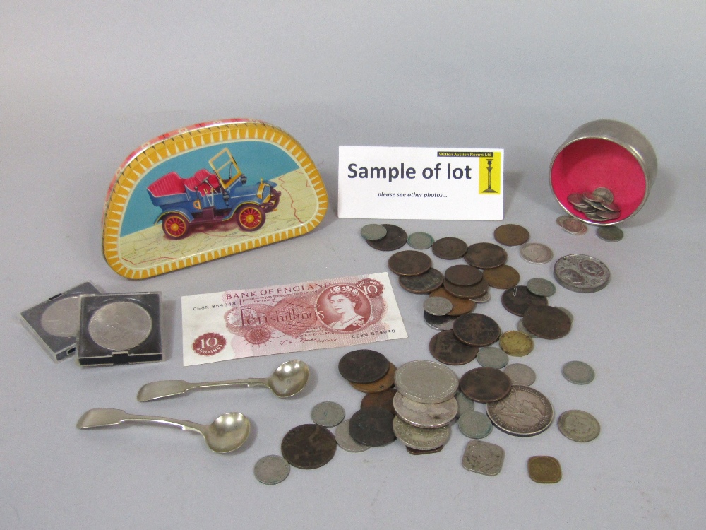 1898 silver crown, small 19th century silver coinage, late English and foreign coinage