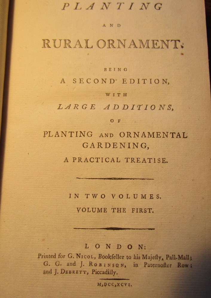 Planting & Rural Ornament - 2nd Edition, 2 volumes 1796 printed for G. Nicol