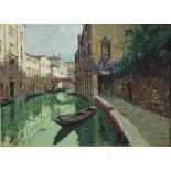 Giuseppe Marino (Italian 1916-1975) - Venetian canal scene - Rio Carampane, oil on canvas, signed