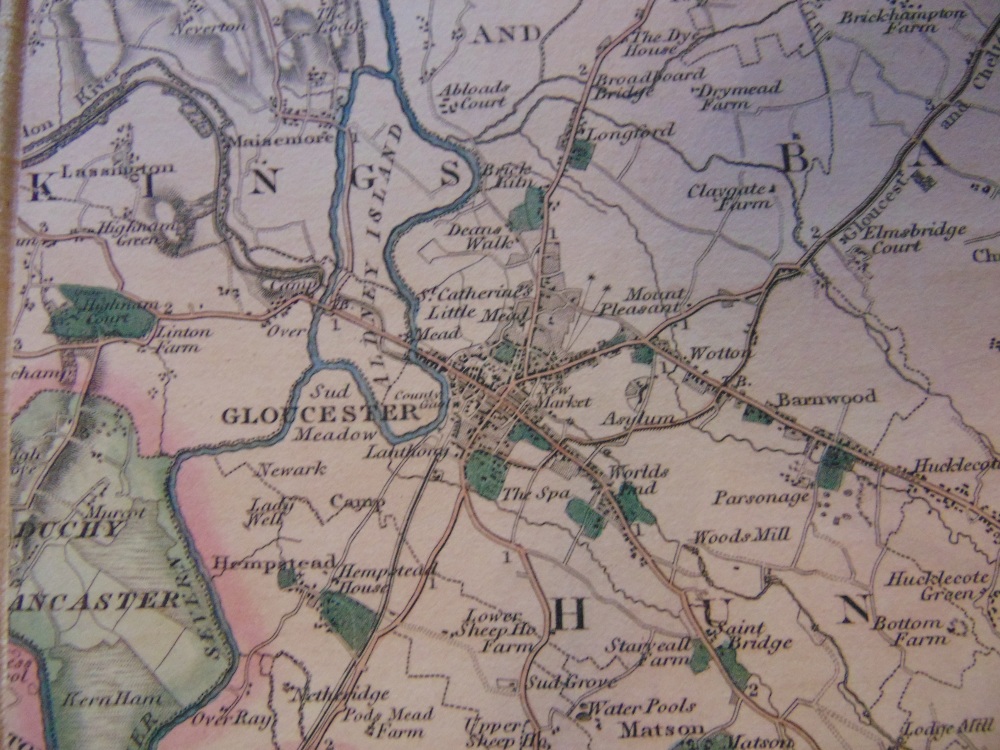 GREENWOOD Pringle & Co - Map of the County of Gloucestershire from an actual survey in the year 1823