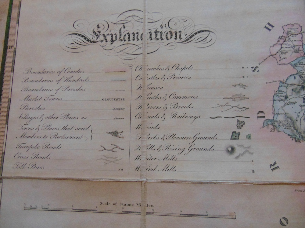 GREENWOOD Pringle & Co - Map of the County of Gloucestershire from an actual survey in the year 1823 - Image 6 of 10