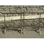 A pair of 19th century ironwork trestles