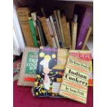 A collection of vintage cook books dating mainly from the 1950s and 60's together with a paperback