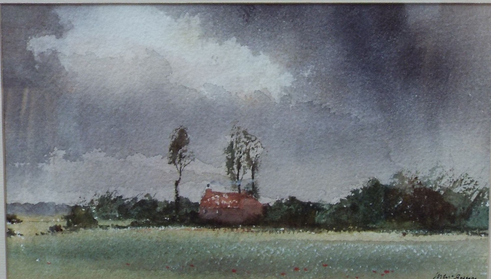 M McGreevy (20th century) - Walberswick, Suffolk, oil on board, 10 x 13 cm, signed verso and with - Image 3 of 7