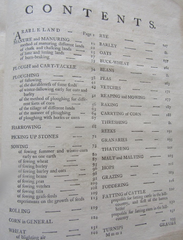 LISLE Edward - Observatories in Husbandry, printed by J Hughes 1757, 450 pages and contents table - Image 5 of 5