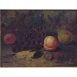 G J Barnes (Early 20th century British School) - Still lifes with fruit (pair), oil paintings on