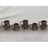 A collection of 110 Prinknash Abbey tankards, two designs, with lustre glaze, housed within four