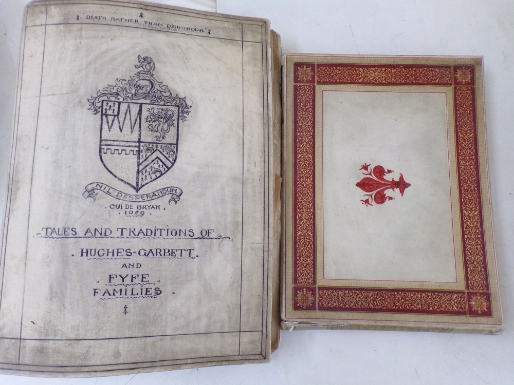 A large late 19th/early 20th century journal entitled Tales & Traditions of Hughes-Garbett & Fyfe