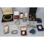 Collection of costume jewellery to include a selection of silver items comprising a Bernard