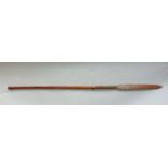 Tribal Interest - Zulu Assengai or Ik'lwa spear with intricate wire worked reinforcement