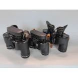 Three pairs of Japanese binoculars to include two pairs of Pentax wide field 8x40 and Viper 8x30 all