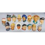 Fifteen Bossons wall plaster bust plaques of various characters and nationalities