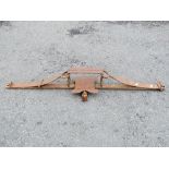 A 19th century blacksmith made man trap, 128cm long x 28cm wide x 20cm high