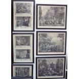 William Hogarth (British 1697-1764) - A collection of black and white engravings, including the Idle