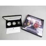HRH Prince Charles 70th Birthday Heritage coin and stamp set 54/499 and silver proof coin set £5, £2