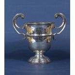 Early 20th century silver twin handled presentation trophy for the York Agricultural show 1920,