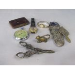 Mixed lot to include ladies 9ct Everite watch head, sunburst dial and Arabic numerals upon