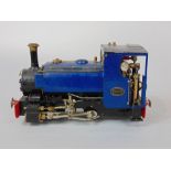 Roundhouse garden railway live steam model of SM32 locomotive 'Doncaster' 0-4-0 with blue livery (