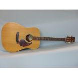 Hohner Countryman 'The Pioneer' acoustic guitar within a hard carry case