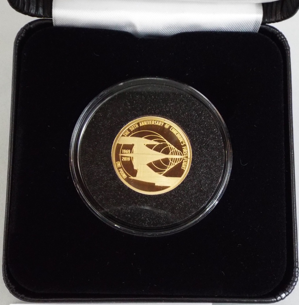 50th anniversary 22ct gold proof £1 coin, limited edition of 499, 8 grams - Image 2 of 2