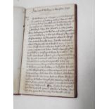 A hand written journal of a tour in the year 1745 - 58 pages and index detailing the route from