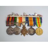 Boar War Queens Medal with Wittebergen Transvaal and Cape Colony clasp, The Kings Medal with two