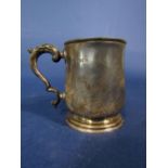 1920s Georgian style silver short baluster tankard, maker Fowler & Polglaze Ltd, London 1927, 9cm