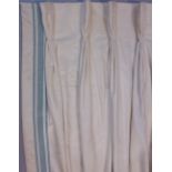 Two pairs of good quality contemporary curtains, lined and blanket lined with triple pleat