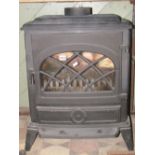 A contemporary cast iron gas stove
