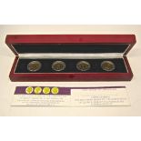 Cased '60th Anniversary of The Coronation of Queen Elizabeth II Sovereign Set' - a set of four