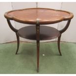 Late 19th century walnut centre table, the top of Lozenge form, set over an oval under gallery on