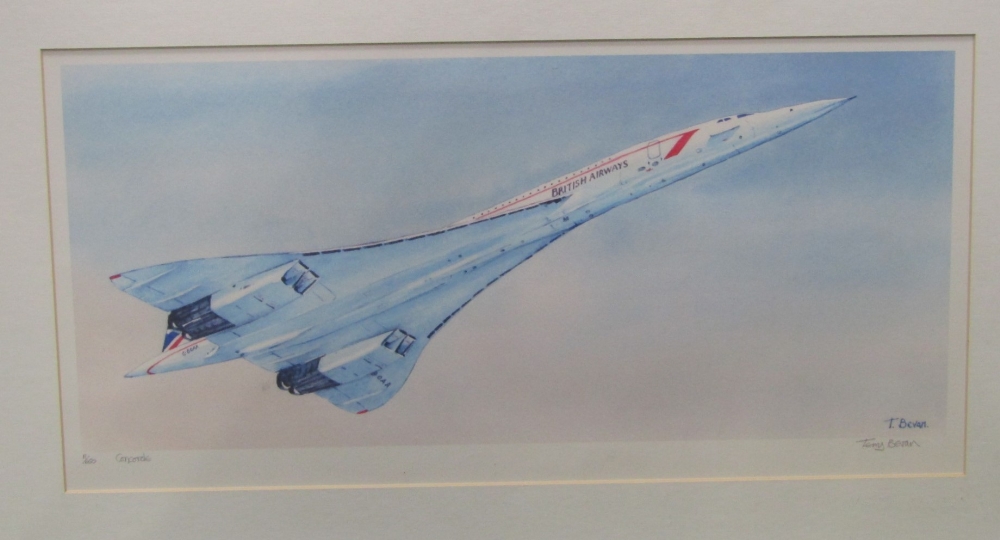 Collection of Concorde memorabilia to include a limited 11/650 signed print by Terry Bevan - Image 2 of 3