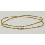 14k flat curb link necklace, 17.5g