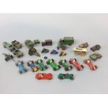 Collection of Dinky vehicles including Alfa Romeo 232, Talbot Lago 23K, Cooper Bristol 23G, Maserati